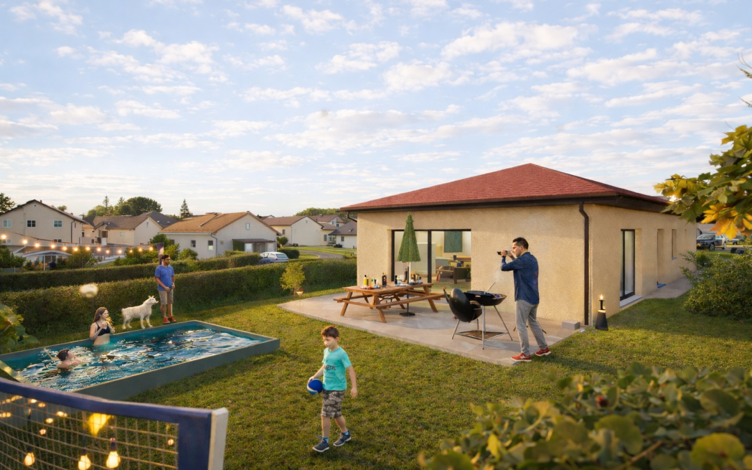 2 maisons et un terrain à bâtir à Saint-Bonnet-de-Mure (69)